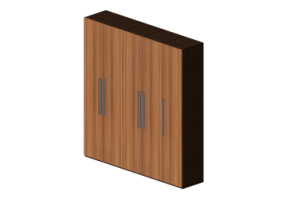 Armoires 3D - Armoire 5 vantaux 229x55x245cm