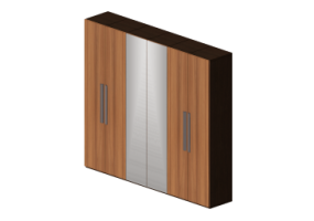 Armadi 3D - Armadio 6 ante con specchio 274x55x245cm