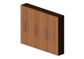 3D Schr&auml;nke und Kommoden - Schrank 7 T&uuml;ren 320x55x245cm