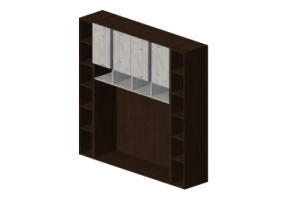 Armadi 3D - Armadio 4 ante con vano letto 260x55x250cm