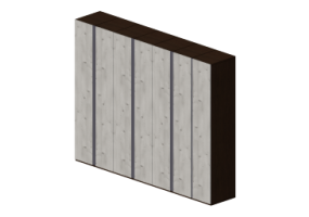 Wardrobes and Cabinets 3D - 7 Door Wardrobe 320x60x250cm