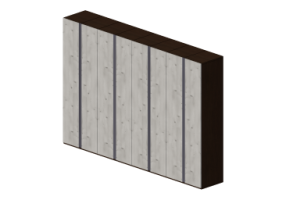 Armoires 3D - Armoire 8 vantaux 365x60x250cm
