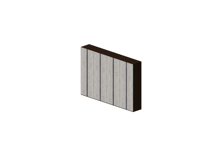 Armoires 3D - Armoire 8 vantaux 365x60x250cm - ACCA... Armoires 3D - Armoire 8 vantaux 365x60x250cm - ACCA...