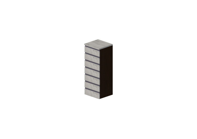 Armários 3D - Baú de gavetas 7 gavetas 50x46x129cm - ACCA... Armários 3D - Baú de gavetas 7 gavetas 50x46x129cm - ACCA...