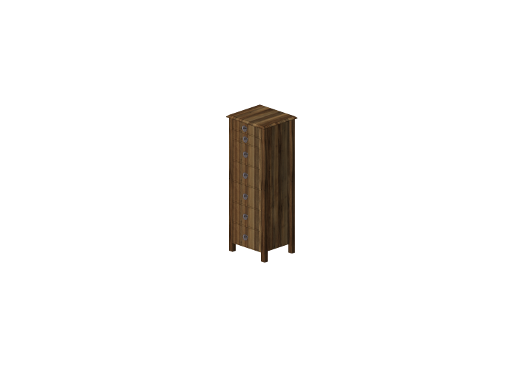 Armoires 3D - Semainier 7 tiroirs 48x45x130cm - ACCA... Armoires 3D - Semainier 7 tiroirs 48x45x130cm - ACCA...
