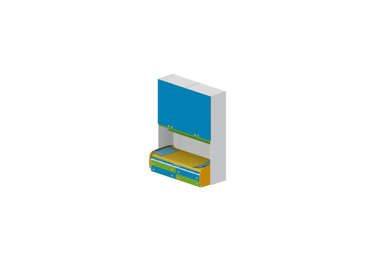 Wardrobes and Cabinets 3D - Children's bedroom 205x98x258cm... Wardrobes and Cabinets 3D - Children's bedroom 205x98x258cm...
