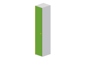 Armoires 3D - Armoire 1 vantail 50x63x258cm.