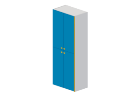 Armoires 3D - Armoire 4 vantaux 100x63x258cm.