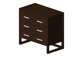 Wardrobes and Cabinets 3D - Wooden drawerset cabinet