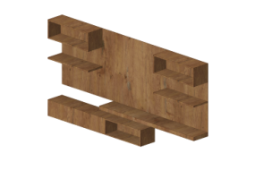 Pareti attrezzate 3D - Mobile TV moderno