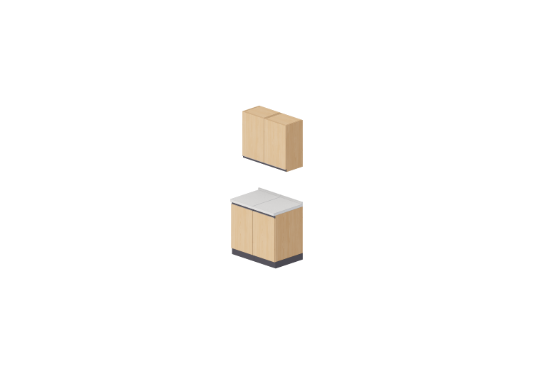 Cucine 3D - Blocco lineare 90x216cm - ACCA software Cucine 3D - Blocco lineare 90x216cm - ACCA software