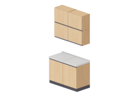 3D Kitchens - Linear Block 120x240cm
