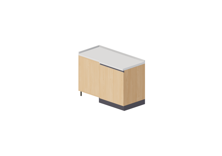 3D Küchen - Block Speisekammer-Eckschrank 64x124xcm - ACCA... 3D Küchen - Block Speisekammer-Eckschrank 64x124xcm - ACCA...