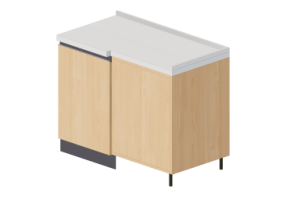 3D Kitchens - Angular pantry block 109x64cm