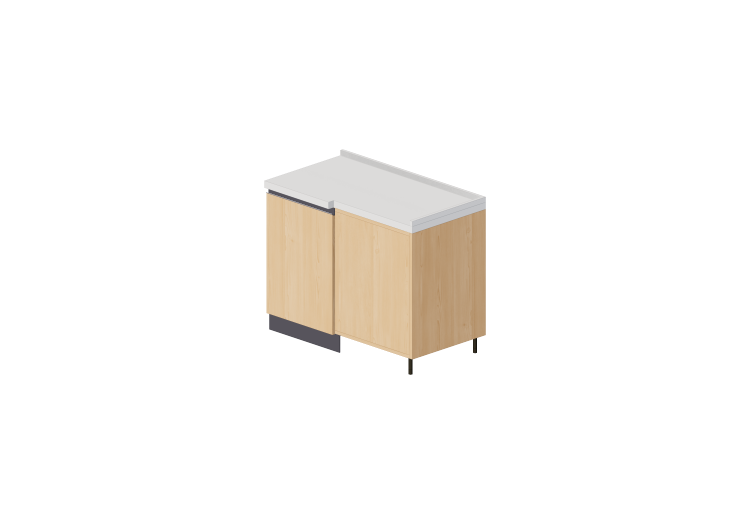 Cozinhas 3D - Bloco despensa de canto 109x64cm - ACCA... Cozinhas 3D - Bloco despensa de canto 109x64cm - ACCA...