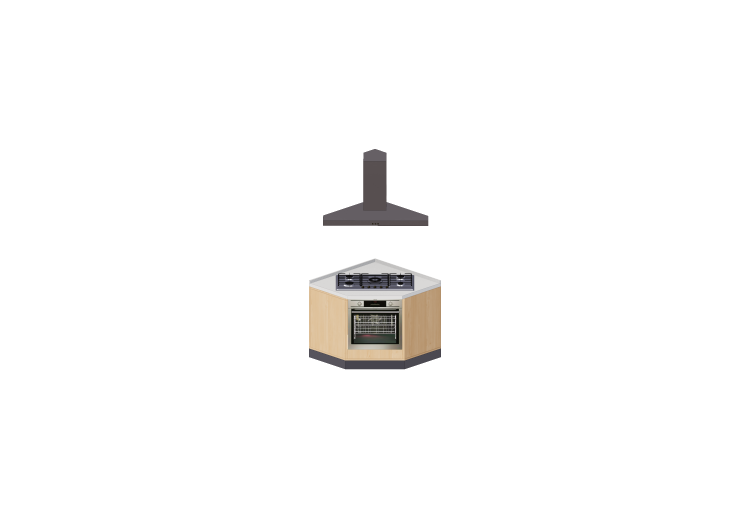 Cozinhas 3D - Bloco com placa e forno 100x100x216cm - ACCA... Cozinhas 3D - Bloco com placa e forno 100x100x216cm - ACCA...