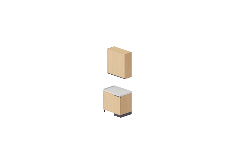3D Kitchens - Angular pantry unit 64x90x240cm - ACCA... 3D Kitchens - Angular pantry unit 64x90x240cm - ACCA...
