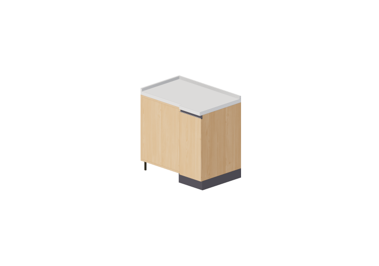 Cuisine 3D - Angular pantry block 64x90cm - ACCA software Cuisine 3D - Angular pantry block 64x90cm - ACCA software