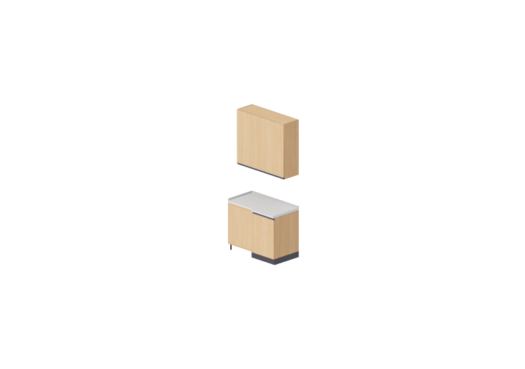 3D Kitchens - Angular pantry unit 64x109x240cm - ACCA... 3D Kitchens - Angular pantry unit 64x109x240cm - ACCA...