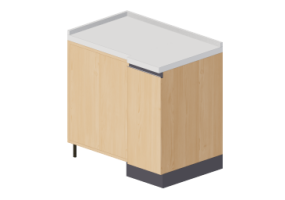 3D Küchen - Block Speisekammer-Eckschrank 90x94cm