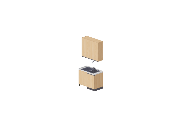 3D Kitchens - Unit with corner sink 64x109x240cm - ACCA... 3D Kitchens - Unit with corner sink 64x109x240cm - ACCA...