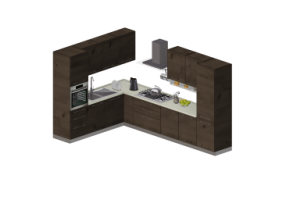 Cuisine 3D - Cuisine moderne &eacute;quip&eacute;e d'&eacute;lectrom&eacute;nager