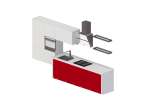 3D Kitchens - Kitchen with fitted appliances