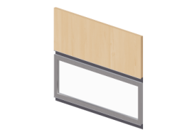 Ante 3D - Glast&uuml;ren f&uuml;r K&uuml;che-H&auml;ngeschrank 90x72cm
