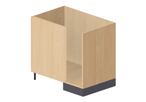 Bases 3D - Base de canto direita para cozinha 90x82cm