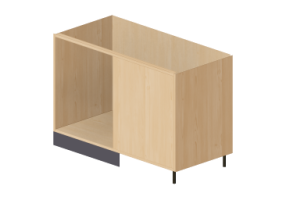 3D Bases - Base angular izquierda para cocina 120x82cm
