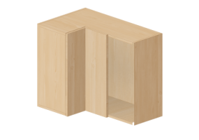 3D Hanging cabinets - Right side kitchen cupboard 90x72cm