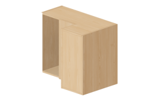 3d H&auml;ngeschr&auml;nke - Linker Eck-K&uuml;chen-H&auml;ngeschrank 90x72cm