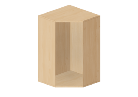 Arm&aacute;rios a&eacute;reos 3D - Arm&aacute;rio a&eacute;reo de canto para cozinha 60x96cm