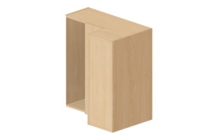 Armoires sup&eacute;rieures 3D - Meuble haut angulaire gauche pour cuisine 90x96cm