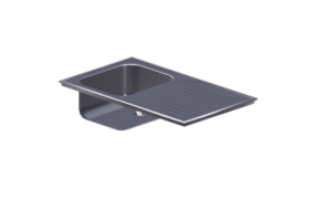 3D Sinks - Countersunk single basin 86x50cm