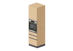 Colunas 3D - Torre forno 60x216cm