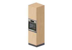 3D S&auml;ulen - Einbau-Backofen 60x216cm