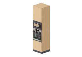 Colonnes 3D - Colonne four et four &agrave; micro-ondes 60x240cm