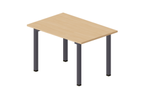 3D Tables - Rectangular table 120x80cm