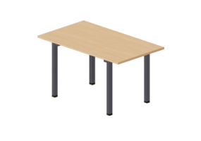 3D Tische - Tisch rechteckig 140x80cm