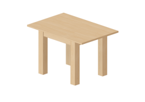 Mesas 3D - Mesa rectangular 120x80cm