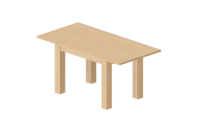 Tables 3D - Table rectangulaire 160x90cm