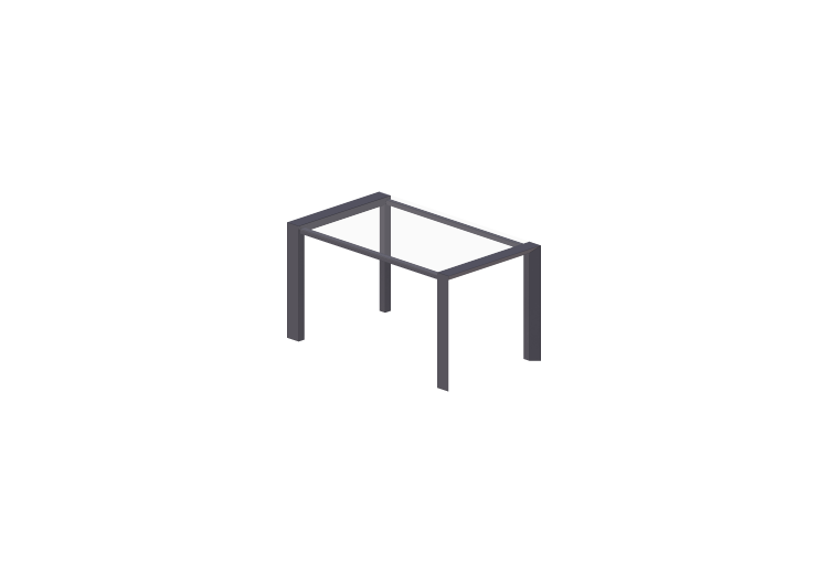 Mesas 3D - Mesa retangular 140x80cm - ACCA software Mesas 3D - Mesa retangular 140x80cm - ACCA software