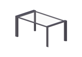 Tables 3D - Table rectangulaire 160x90cm