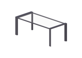Tables 3D - Table rectangulaire 200x90cm