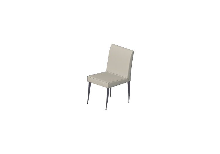 Sillas 3D - Silla con asiento de cuero - ACCA software Sillas 3D - Silla con asiento de cuero - ACCA software