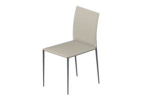 Chaises 3D - Chaise avec assise en cuir