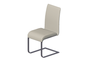 Sedie 3D - Sedia con seduta in pelle