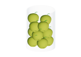 3D Zubehör - Apfel-Behälter