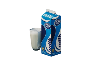 Accesorios 3D - Paquete de leche con vaso
